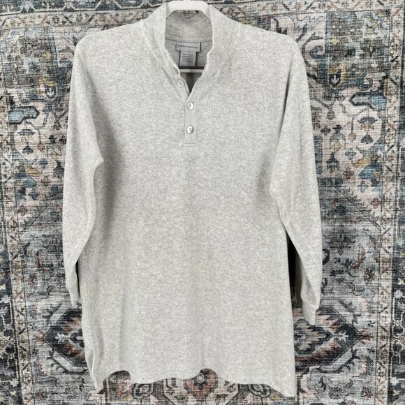 Soft Surroundings Ladies Reverse Fleece Pullover Tunic Size S Gray - Picture 1 of 8